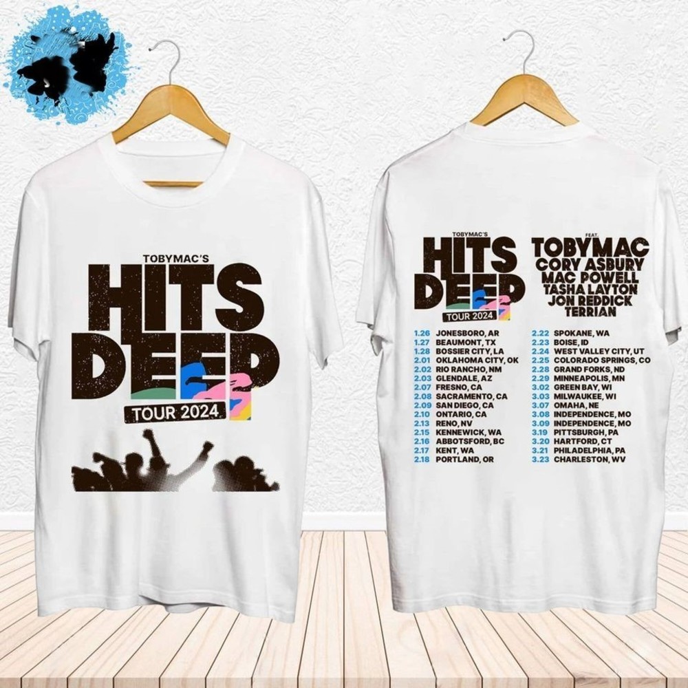 Tobymac Hits Deep Tour 2024 Shirt 2 Sided T Shirt